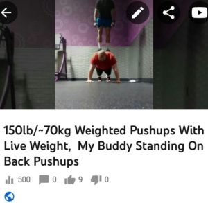 500 Views Weighted Pushups